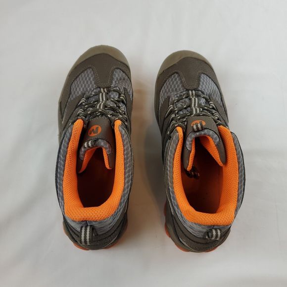 Merrell Chameleon 7 Waterproof Mid Hiking Boots Brown Orange Kids Sz 5.5M - Picture 5 of 8